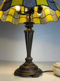 Stunning Yellow and purple Tiffany Bedside Lamp
