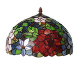 12" Traditional Rose Tiffany Table Lamp with Lighted Base