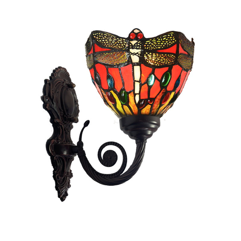 Dragonfly Red Tiffany Wall lights wall Sconce