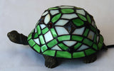 Green Turtle Tiffany Leadlight Art Deco Stained Glass Accent Lamp