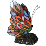 Colorful Butterfly  Tiffany Leadlight Stained Glass Art Deco Table Lamp