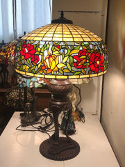 Huge 20” inches  Reproduction Flower Table Lamp